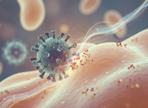 How does the canine distemper virus reproduce